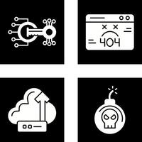 Encryption and 404 Error Icon vector