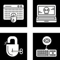 Hacking and Laptop Icon vector