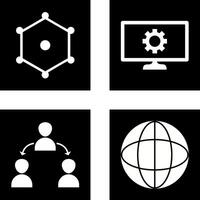 nodes and network setting Icon vector