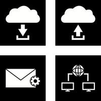 download from cloud upload to cloud Icon vector