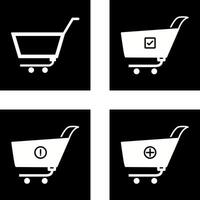 empty cart and confirm order Icon vector