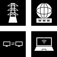 tower and world wide web Icon vector