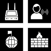 router and signal Icon vector