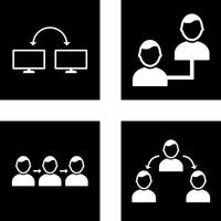 connected systems and connected profiles Icon vector