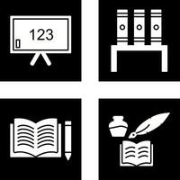 Classroom Board and Bookstand Icon vector