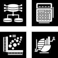 estructurado datos y calculadora icono vector