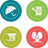 Umbrella and Watering Icon vector