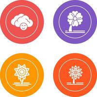 Cloudy and Clover Icon vector