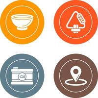 Bowling and Carabiner Icon vector