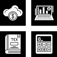 Cloud Computing and Bar Chart Icon vector