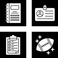 Notebook and CardSnack and Money Icon vector