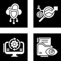 Data Protection and Data Research Icon vector