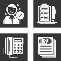 Hire and Check List Icon vector
