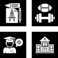 estudiar herramientas y deporte facultad icono vector