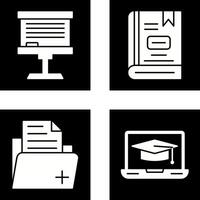 tablero y libro icono vector