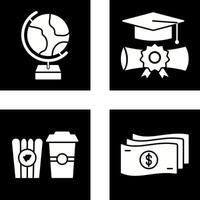 Globe and Graduation Icon vector