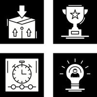 Package and Trophy Icon vector