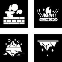 Chimney and Bonfire Icon vector