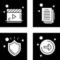 Player and Document Icon vector