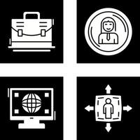 Briefcase and User Icon vector