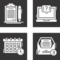 Contract and Question Icon vector