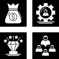 Money Bag and Management Icon vector