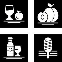 Healthy and Apricot Icon vector