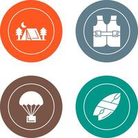 Tent and Life Icon vector