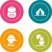 Bag and Camp Icon vector