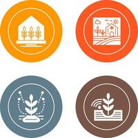 Farm House and Nature Icon vector