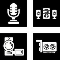 Microphone and Sound System Icon vector