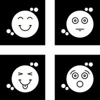 sonrisa y neutral icono vector
