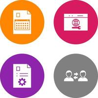 content planning and web support Icon vector