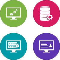 digital marketing and database management Icon vector