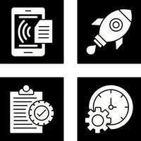 Smart Phone and Rocket Icon vector