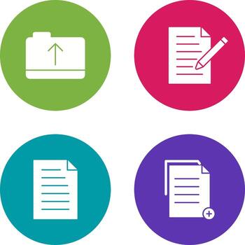 folder and edit document Icon vector