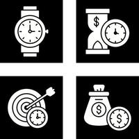 Wrist Watch and Time is Money Icon vector