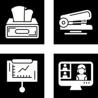 Tissue Box and Stapler Icon vector