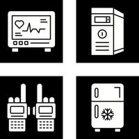 Cardiogram and Cpu Icon vector