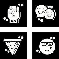 Fist and Chatting Icon vector