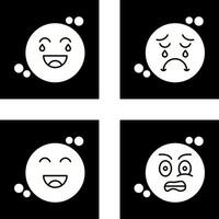 Loughing and Unhappy Icon vector