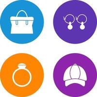 Bag and Earrings Icon vector