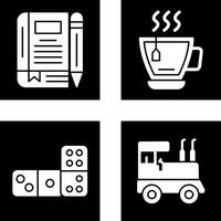 Tea and Diary Icon vector