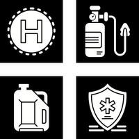 Helipad and Oxygen Icon vector