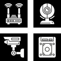 Router and Web Cam Icon vector