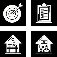 Dart and Checklist Icon vector