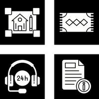 blueprint and rug Icon vector