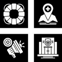 Lifesaver and Location Icon vector
