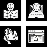 information point and laptop Icon vector
