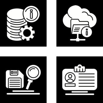 datos y carpeta icono vector